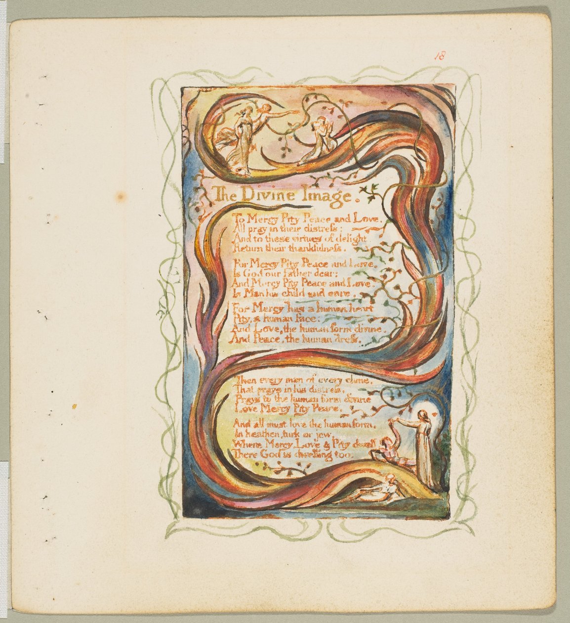 Masumiyet ve Deneyim Şarkıları: İlahi İmge, yak. 1825. by William Blake