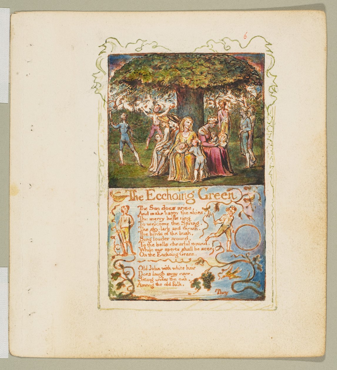 Masumiyet ve Tecrübe Şarkıları: The Ecchoing Green, yak. 1825. by William Blake