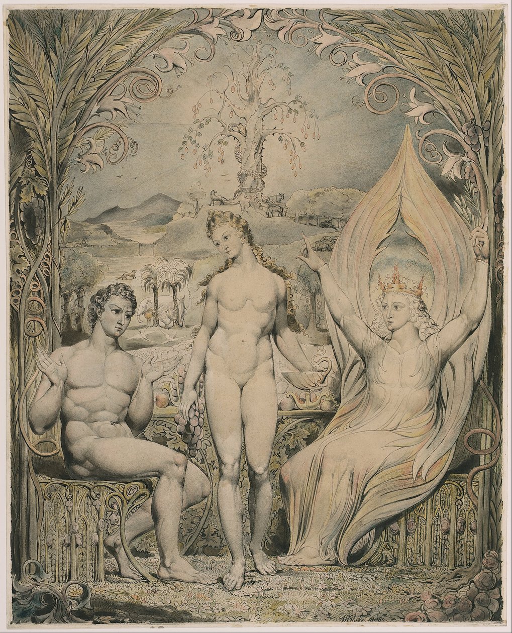 Adem ve Havva ile Başmelek Raphael (Milton