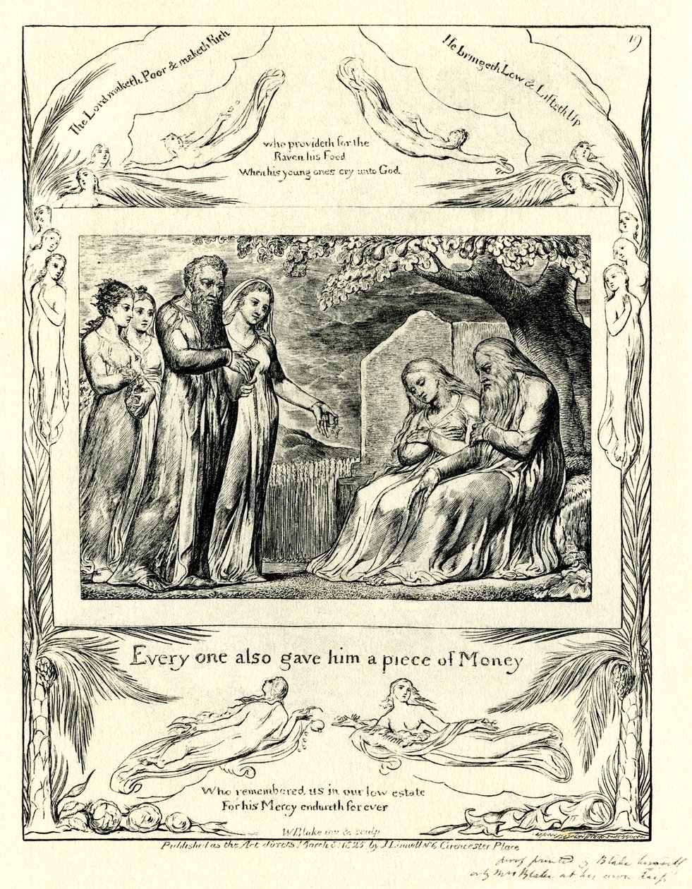 William Blake tarafından resmedilen İş Kitabı42:11 by William Blake