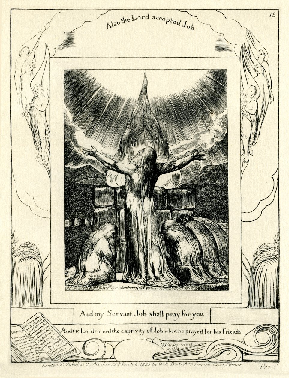 William Blake tarafından resmedilen İş Kitabı42:8 by William Blake