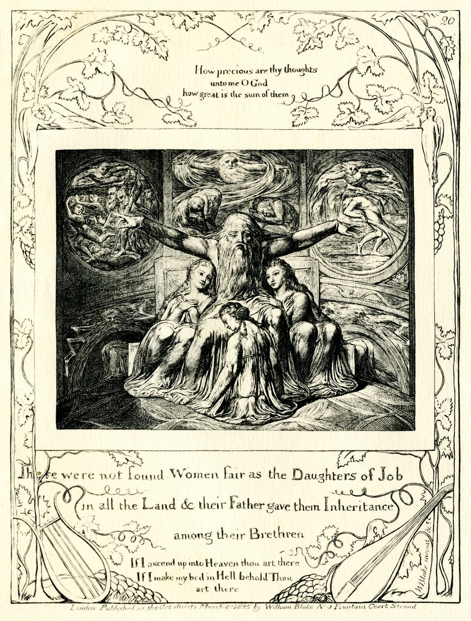 William Blake tarafından resmedilen Eyüp Kitabı 42:15 by William Blake