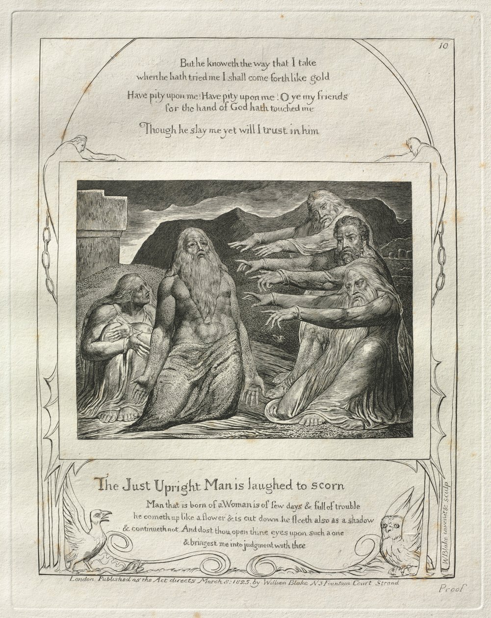 Eyüp Kitabı: Pl. 10, The Just Upright Man, 1825