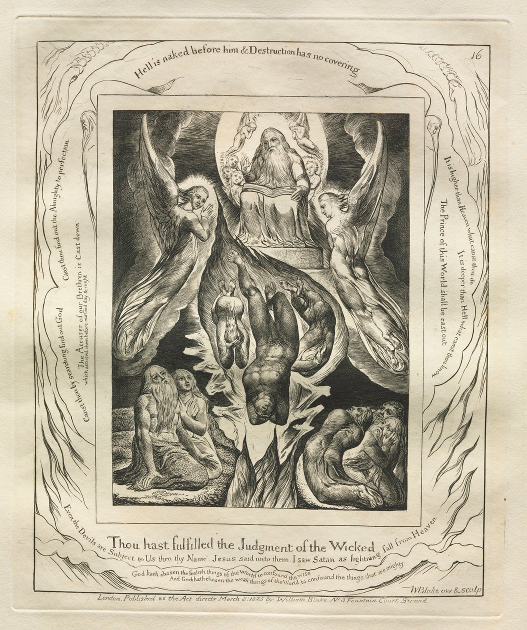 Eyüp Kitabı: Pl. 16, Kötülerin Hükmü 1825
