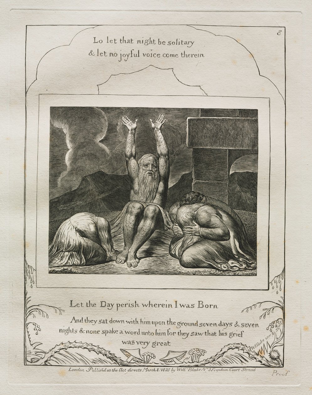 Eyüp Kitabı: Pl. 8, Doğduğum Gün, 1825