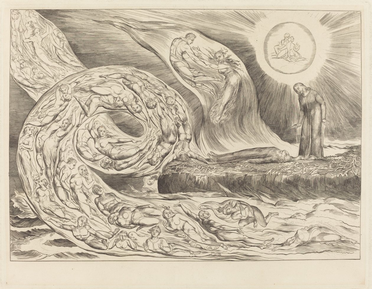 Şehvetlilerin Çemberi: Paolo ve Francesca by William Blake