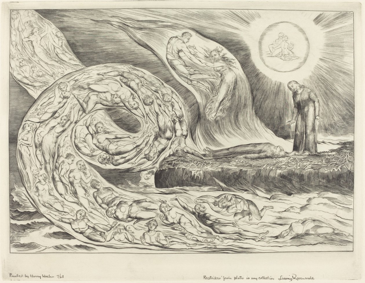 Şehvetlilerin Çemberi: Paolo ve Francesca by William Blake