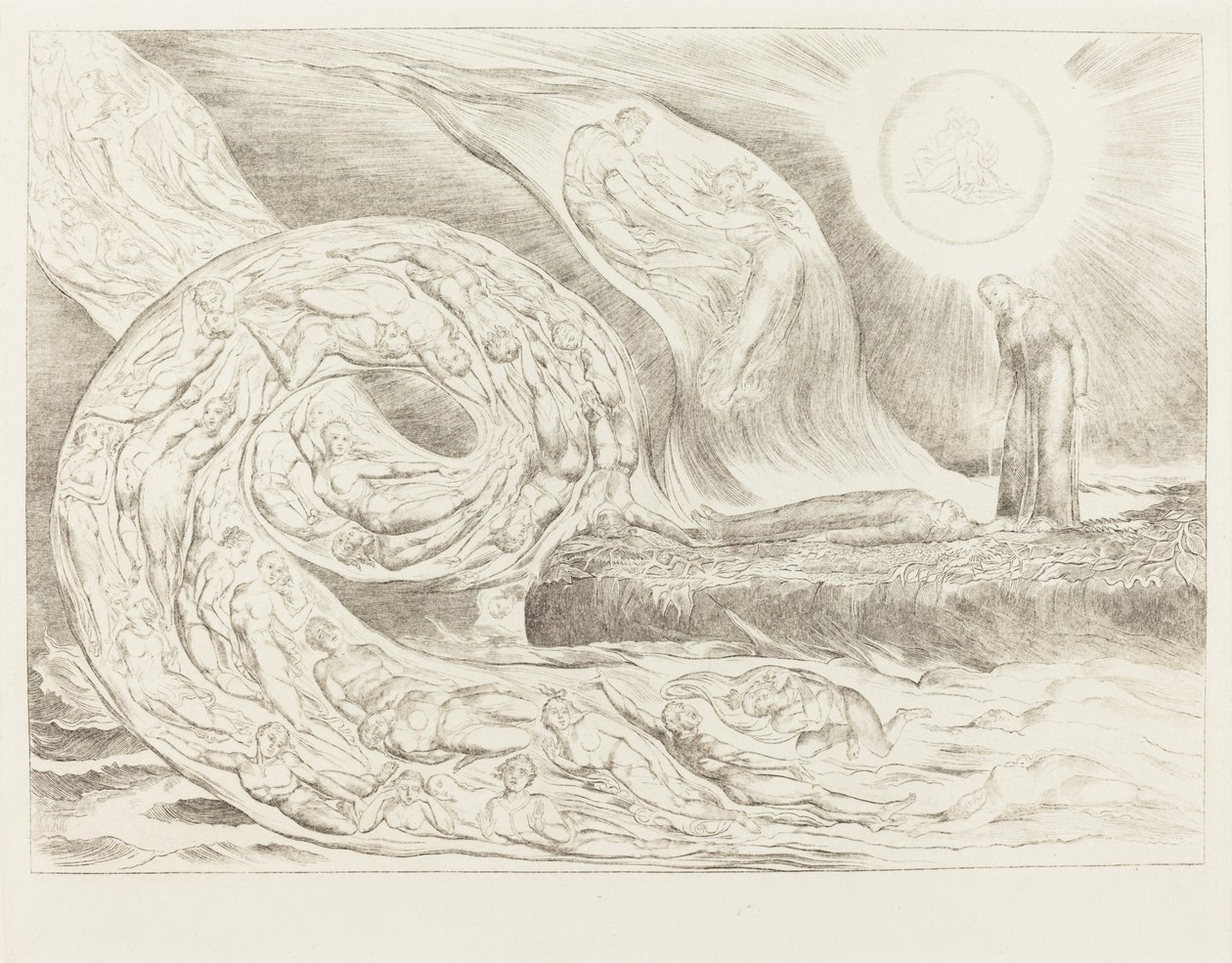Şehvetlilerin Çemberi: Paolo ve Francesca by William Blake
