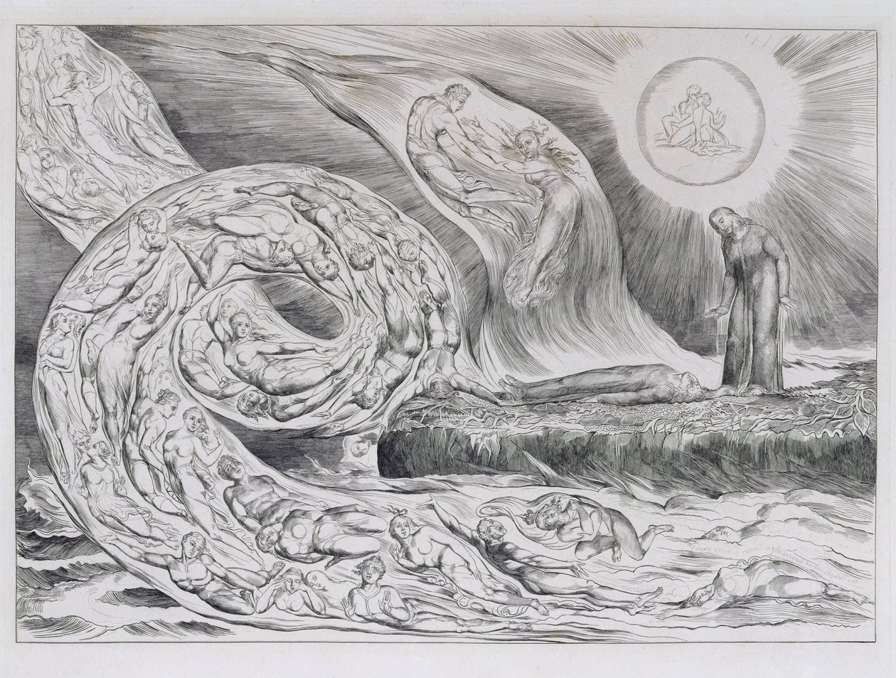 'Şehvet Çemberi', Dante'nin İlahi Komedyasının çizimleri by William Blake