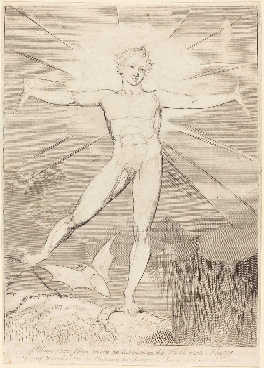 Albion Mutlu Günün Dansı, c. 18031810. by William Blake