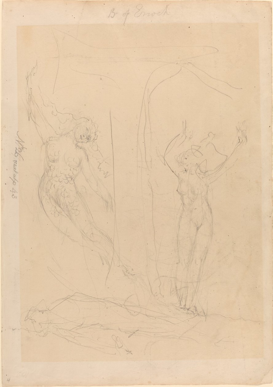 Erkeklerin Kızı Siren Oluyor by William Blake