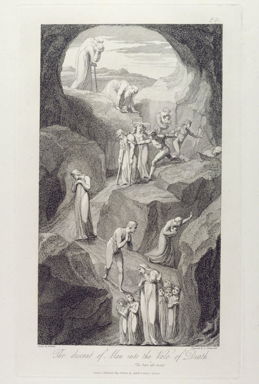 The Descent of Man in the Vale of Death, pl.8, William Blake