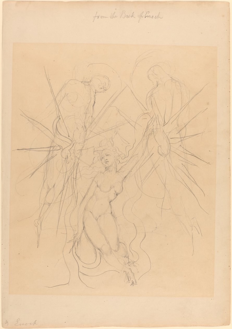 Meleklerin Erkek Kızlarından Birine İnişi by William Blake