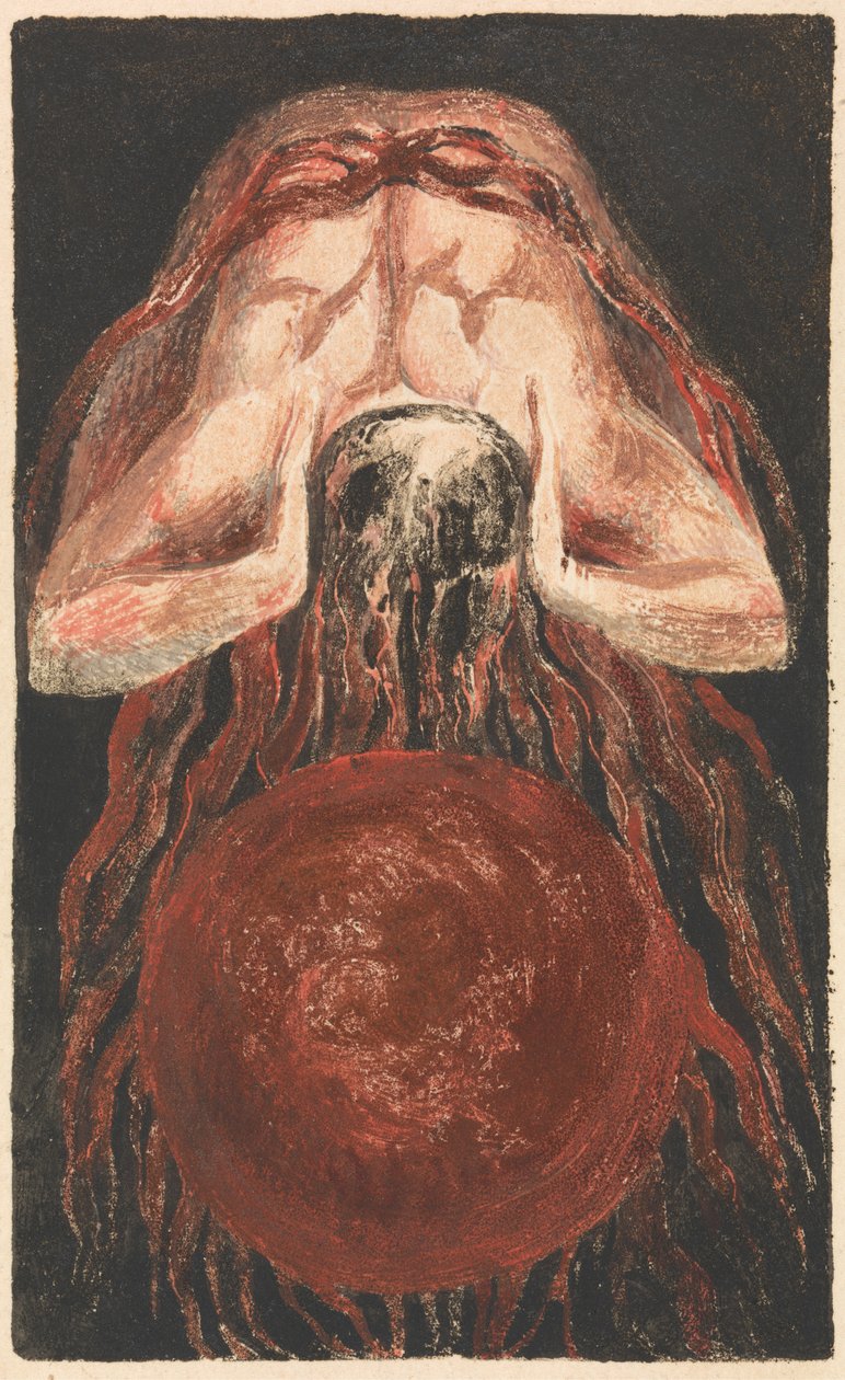 Urizen'in İlk Kitabı, Levha 16 (Bentley 17) by William Blake