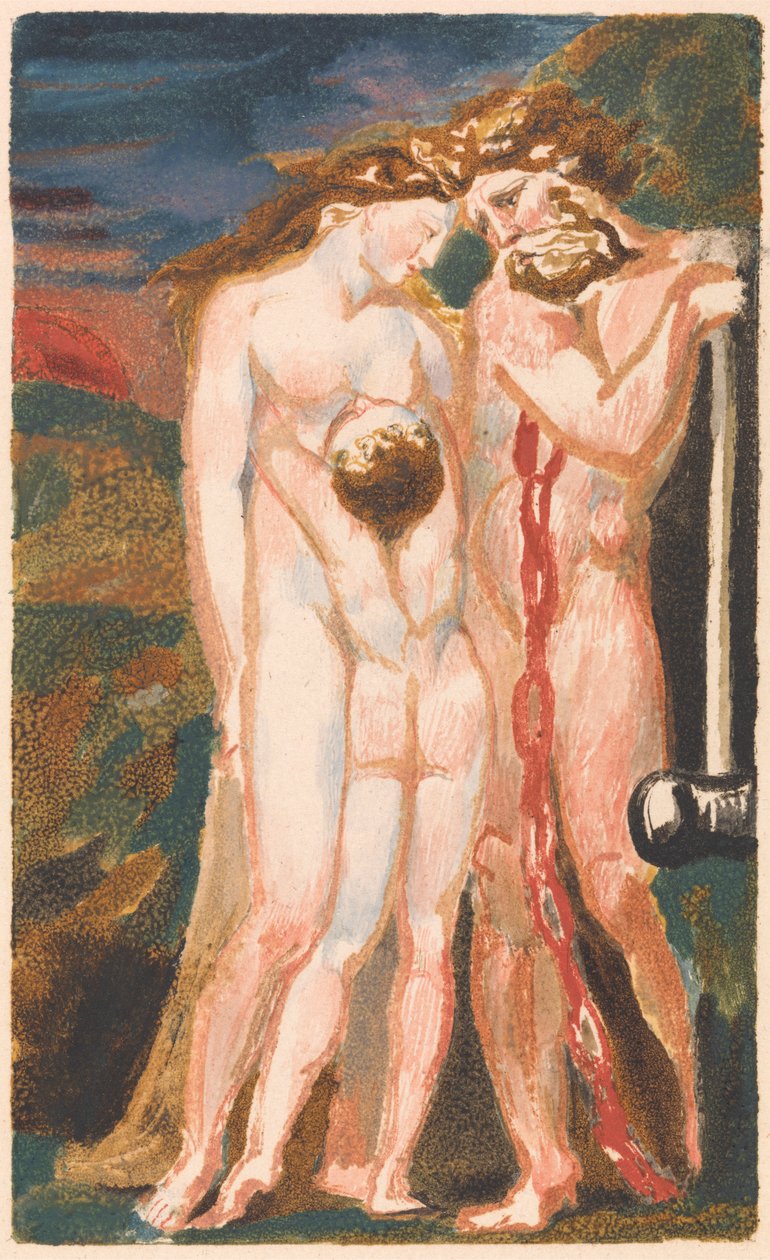 Urizen'in İlk Kitabı, Levha 18 (Bentley 21) by William Blake