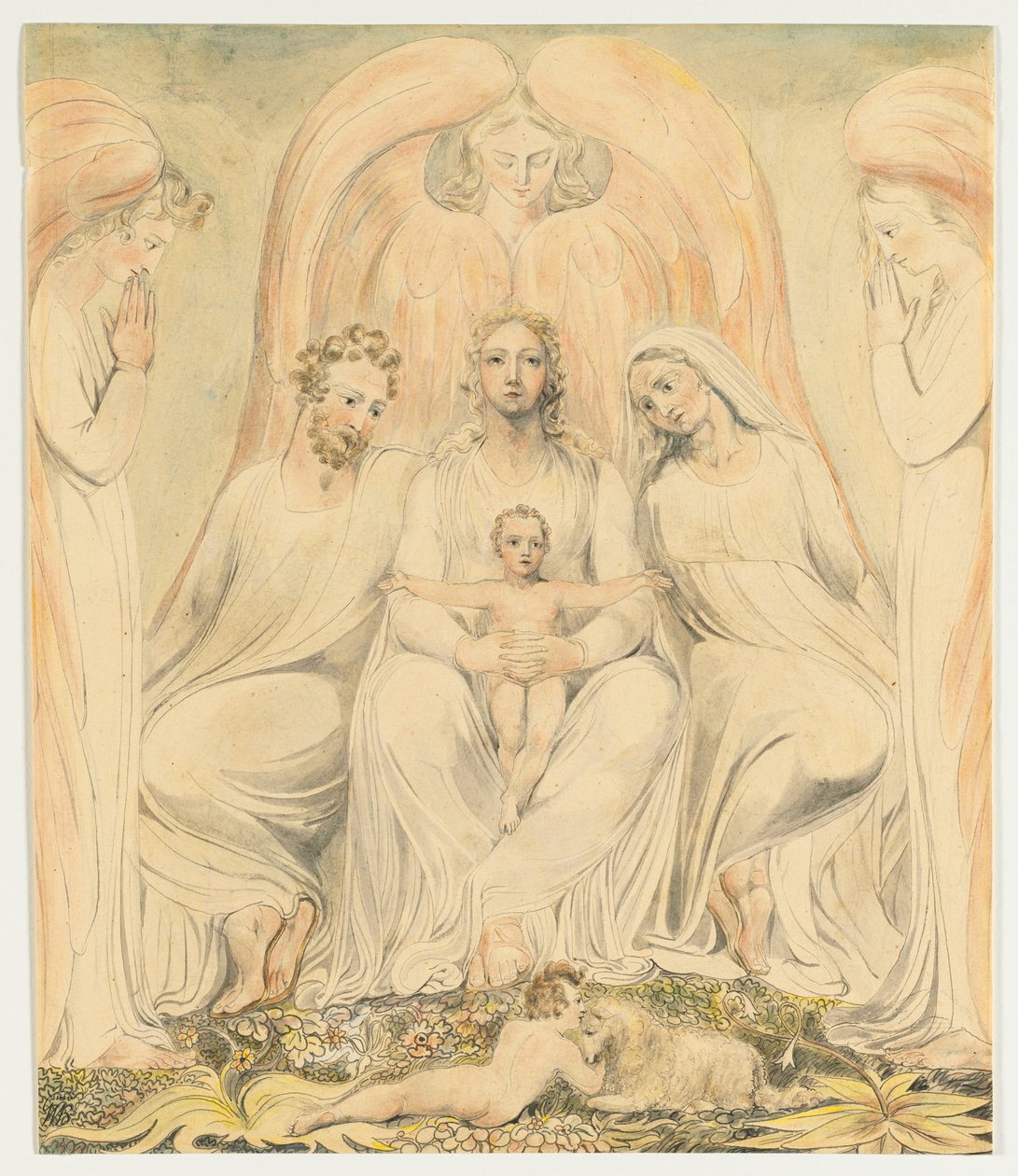 Kutsal Aile (Gerçeğin Kucağında Mesih olarak da bilinir) by William Blake