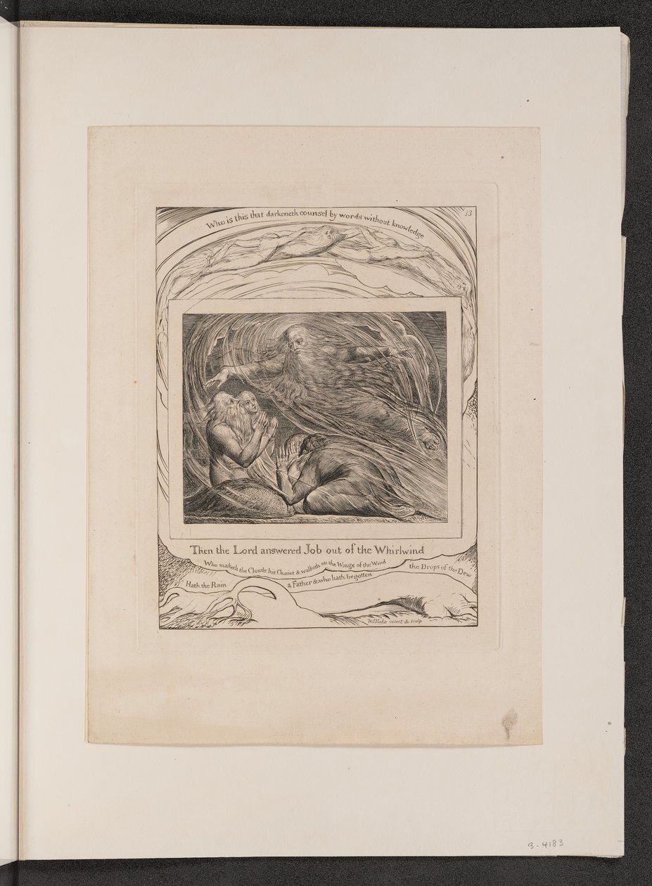 Rab İşi Kasırgadan Yanıtlıyor by William Blake