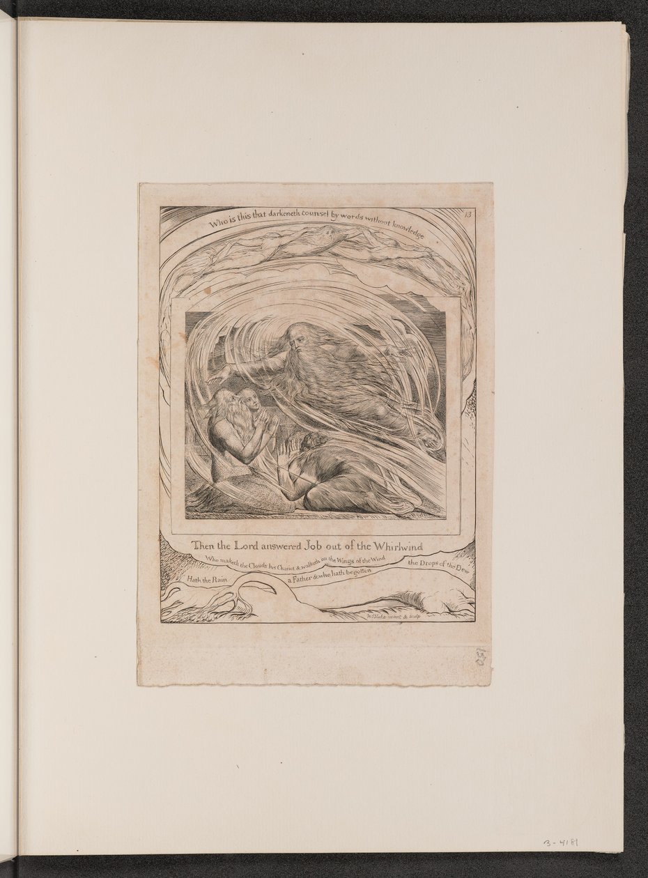 Rab İşi Kasırgadan Yanıtlıyor by William Blake
