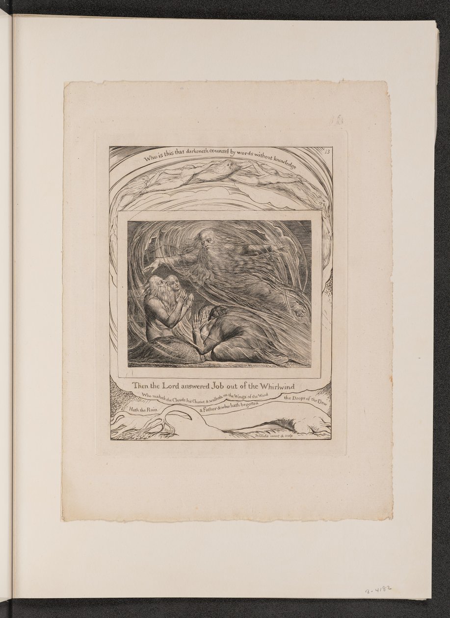 Rab İşi Kasırgadan Yanıtlıyor by William Blake