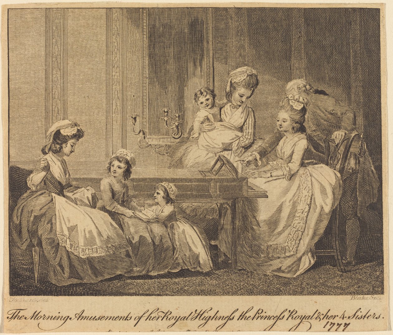 Majestelerinin Sabah Eğlenceleri, 1782. by William Blake