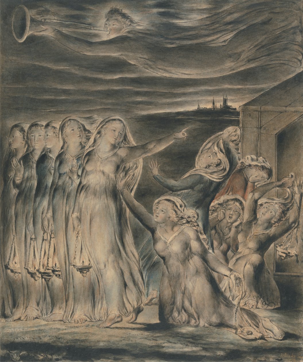 Bilge ve Aptal Bakireler Benzetmesi by William Blake