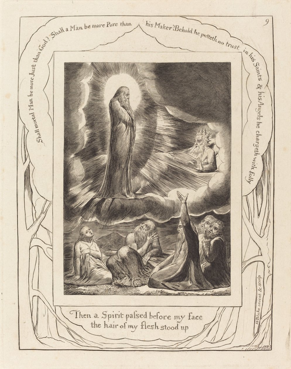 Elifaz'ın Görünüşü, 1825. by William Blake