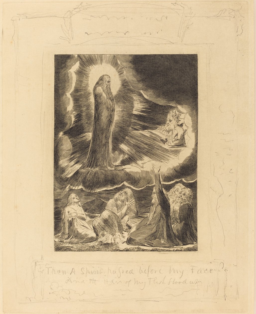 Elifaz'ın Görünüşü, 1825. by William Blake