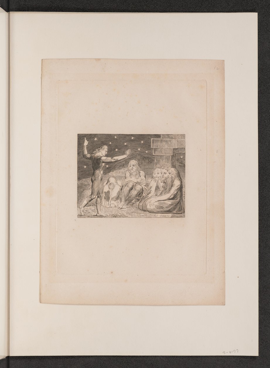 Elihu'nun Gazabı, 1825. by William Blake