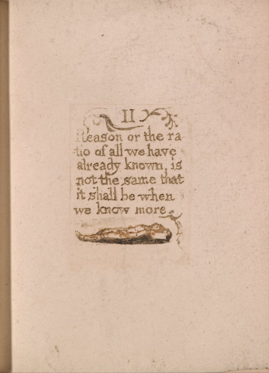 Doğal Din Yoktur, Levha 11, II Sebep veya Oran. . . . (Bentley b4) by William Blake