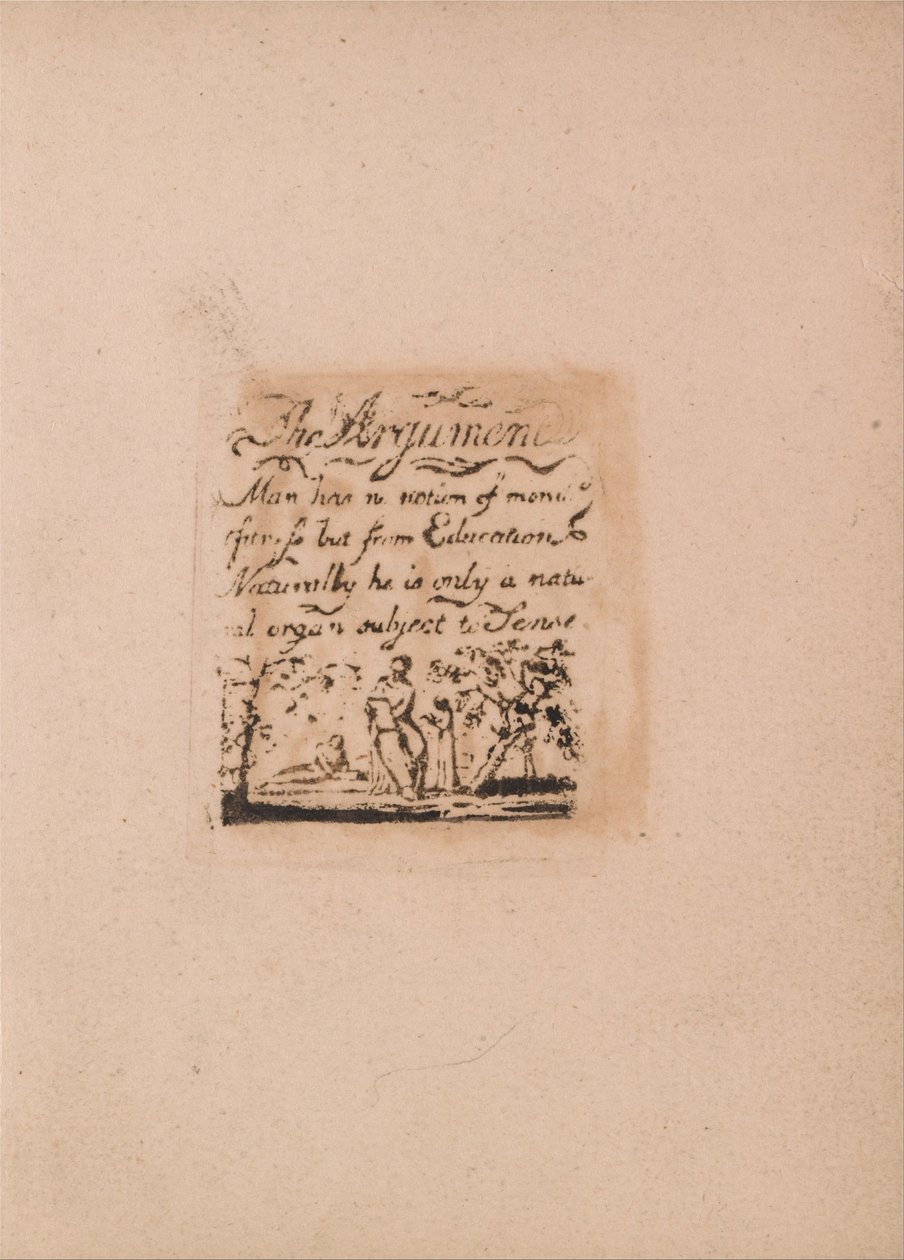 Doğal Din Yoktur, Levha 2, Argüman . . . . (Bentley a3) by William Blake