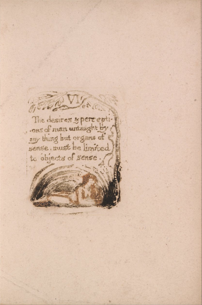 Doğal Din Yoktur, Levha 8, VI Arzular ve Algılar . . . . (Bentley a9) by William Blake