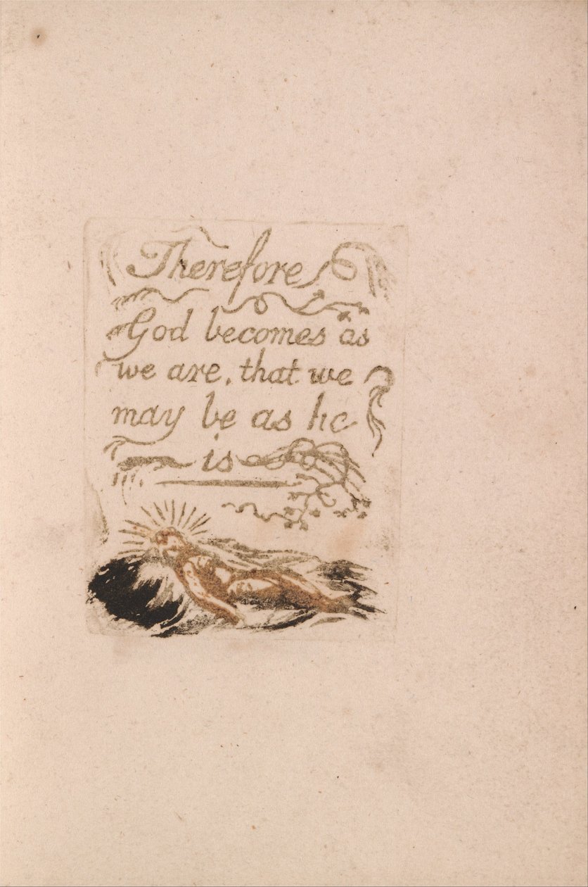 Doğal Din Yoktur, Levha 9, O halde Tanrı olur. . . . (Bentley b12) by William Blake