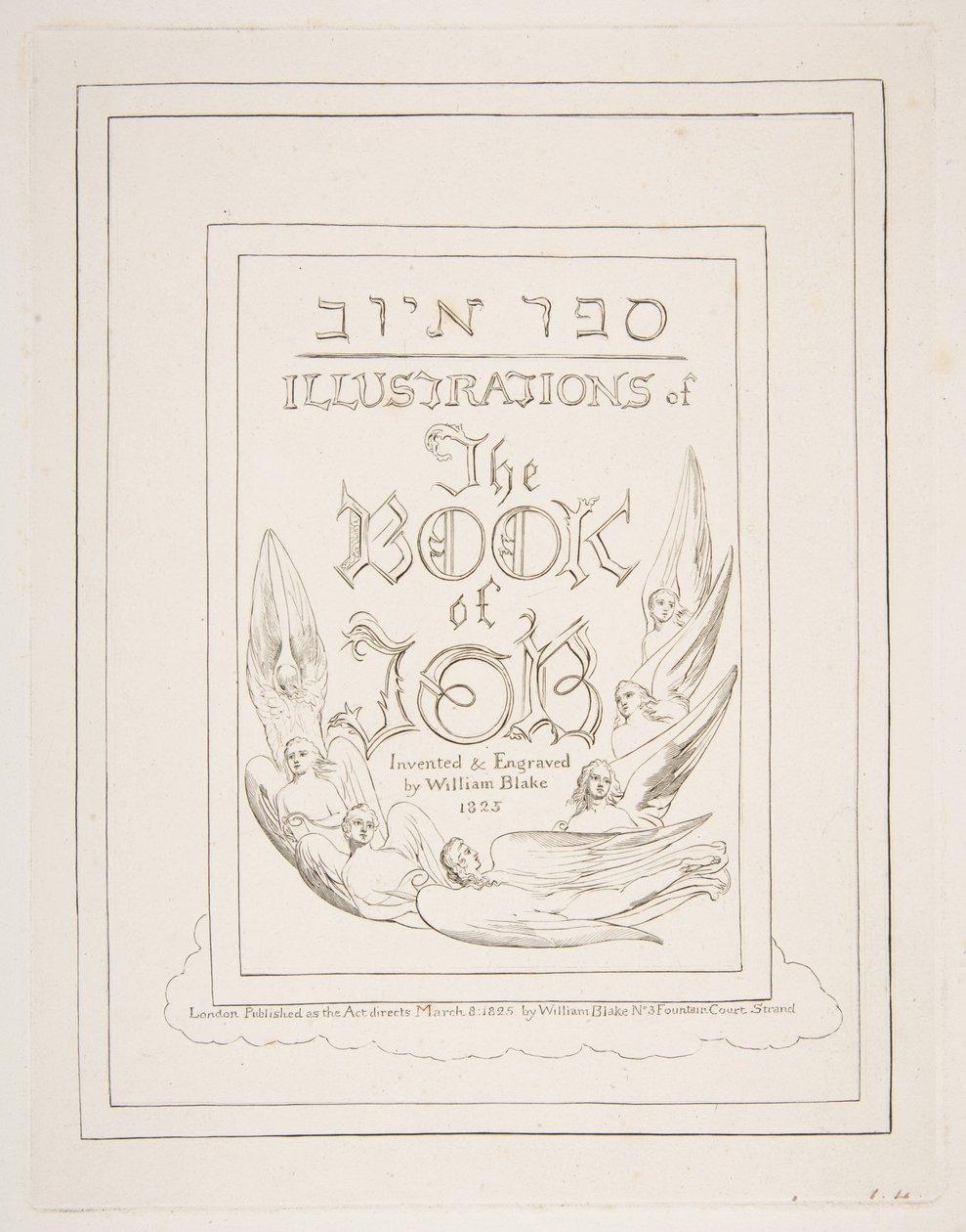 Başlık Sayfası, Eyüp Kitabının Çizimlerinden, 1825-26. by William Blake