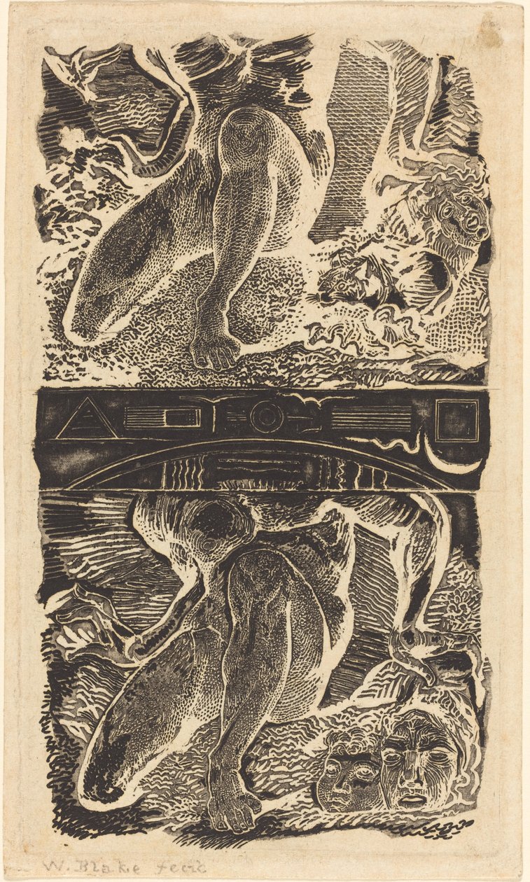 Bilinmeyen konu Gökyüzüne bakmasına ve parlak havada gülmesine izin verin, muhtemelen c. 1805. by William Blake