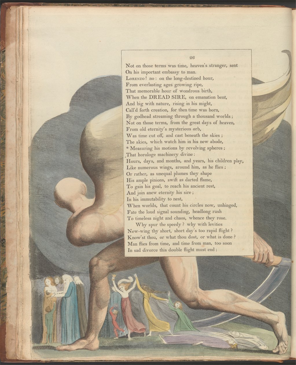 Young'ın Gece Düşünceleri, Sayfa 25, "Geçerken onu görün; sonra ne görülür" by William Blake