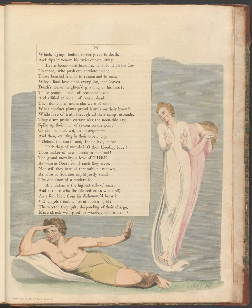 Young'ın Gece Düşünceleri, Sayfa 93, "Melekler titriyorsa, böyle bir manzara karşısında" by William Blake