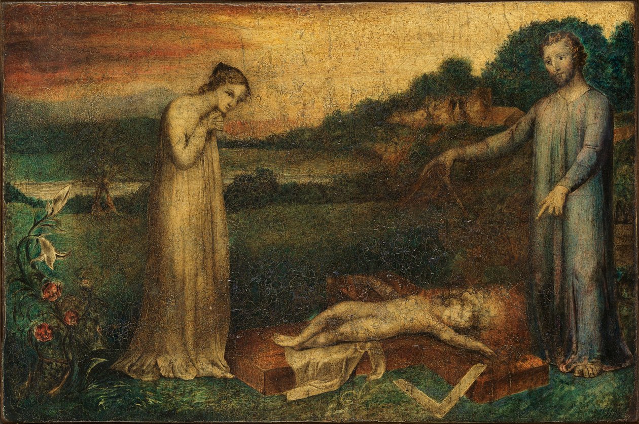 nesne 14 (Butlin 410)-- Çarmıhta Uyuyan Çocuk İsa yaklaşık 1799 ile yaklaşık 1800 arasında by William Blake