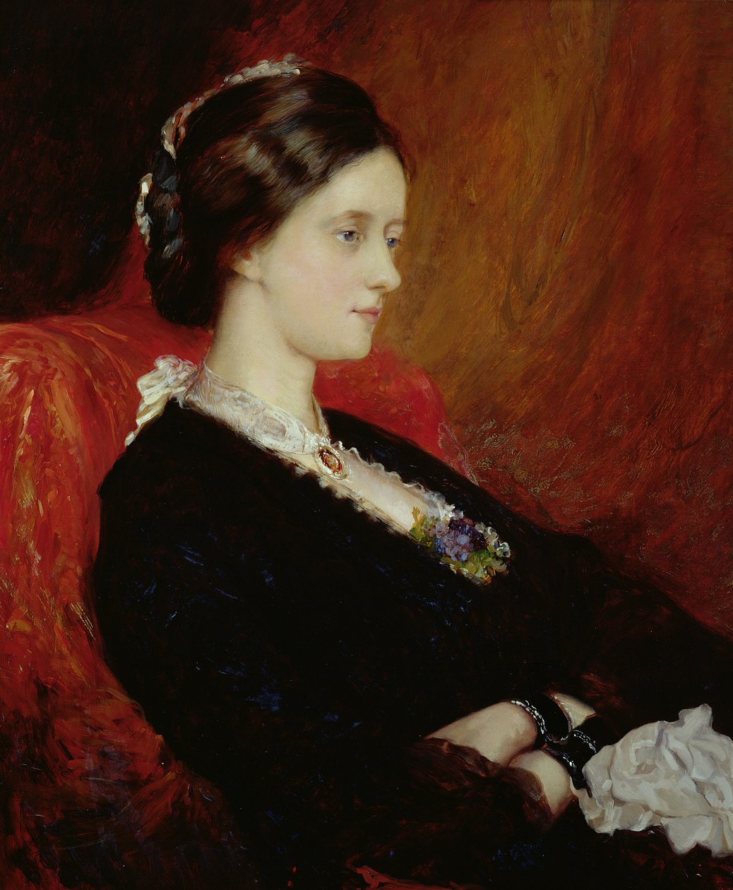 Hon portresi. Bayan Emily Meynell-Ingram (1840-1904) 1884 (tuval üzerine yağlı boya) by William Blake Richmond