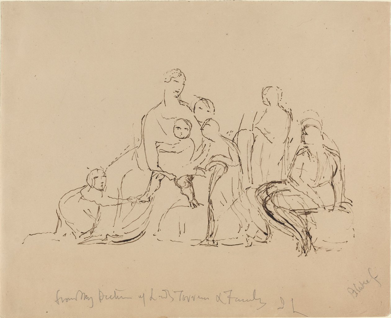 Leydi Torrens ve Ailesi by William Blake after John Linnell