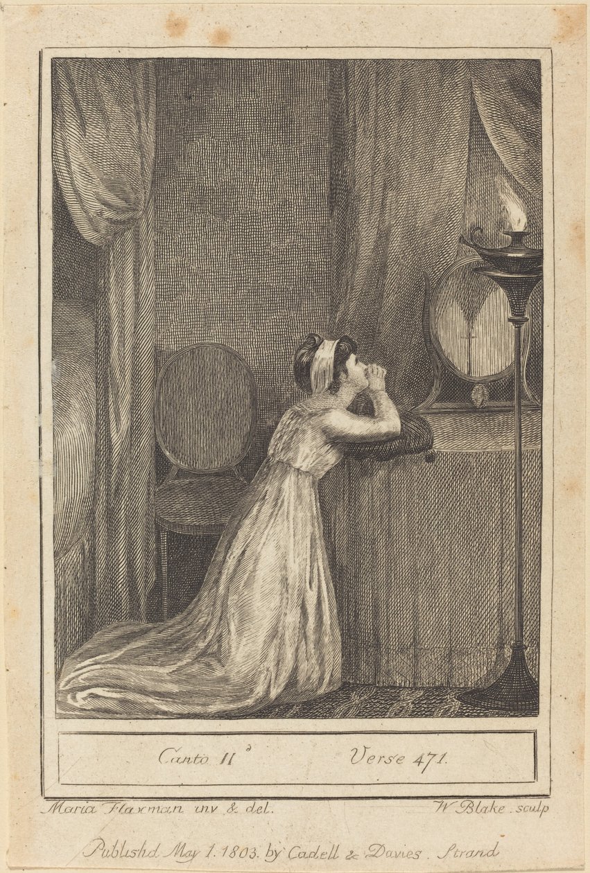 Kanto II, Ayet 471 by William Blake after Mary Ann Flaxman