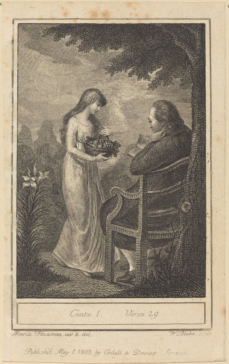 Kanto I, Ayet 29 by William Blake after Mary Ann Flaxman