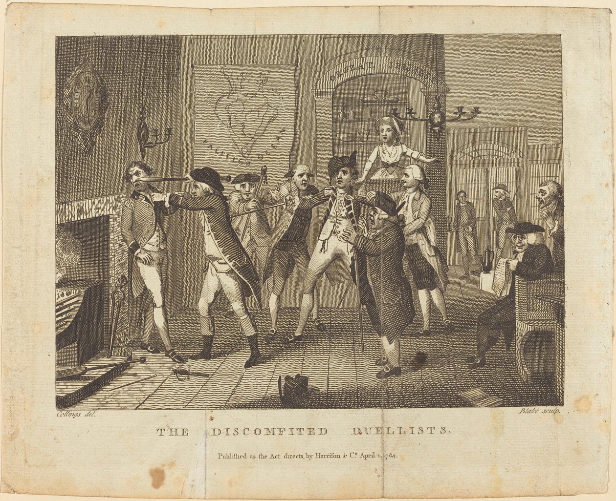 Rahatsız Düellocular by William Blake after Samuel Collings