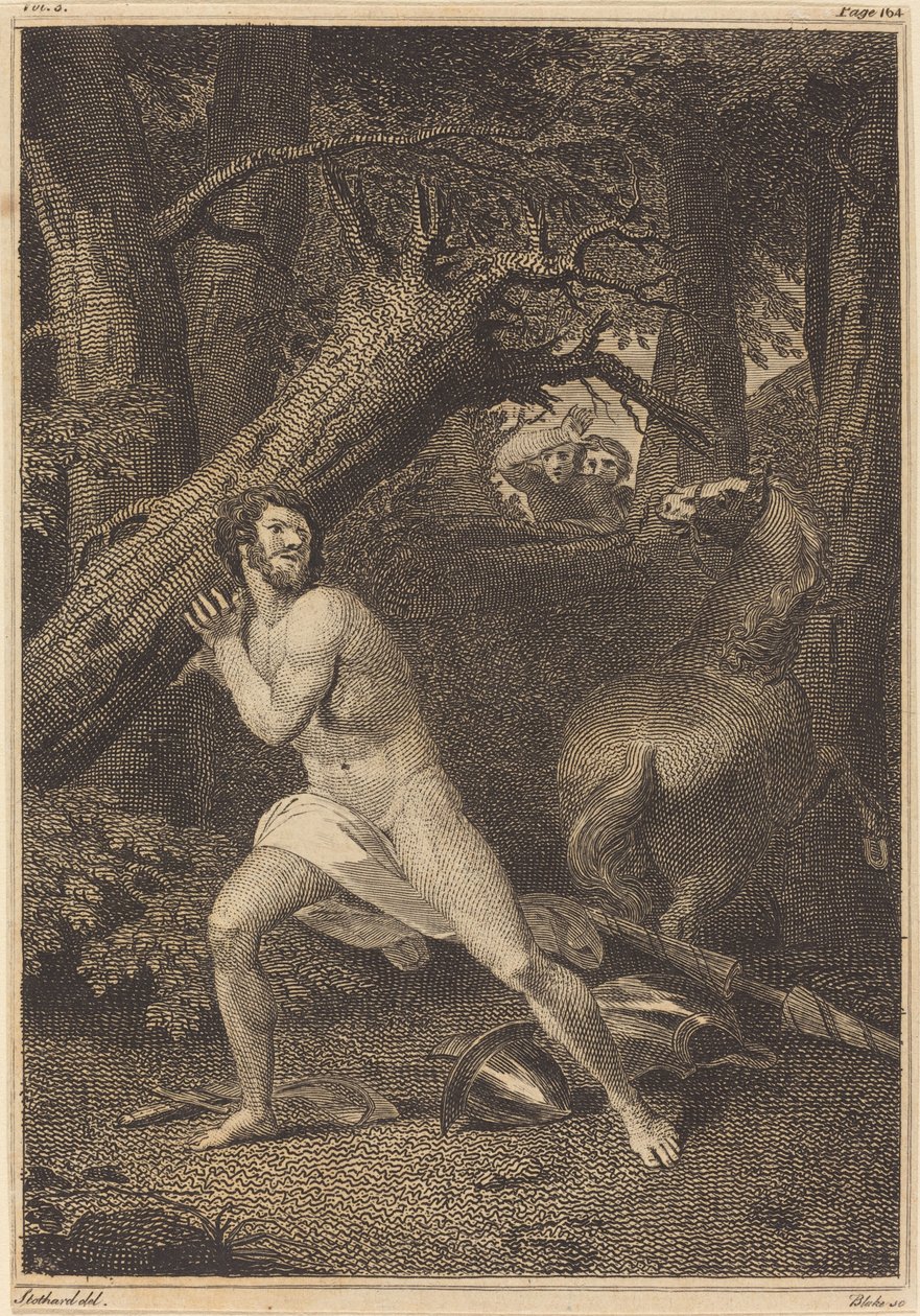 Ağaçları Yırtan Bir Öfke İçinde Orlando by William Blake after Thomas Stothard