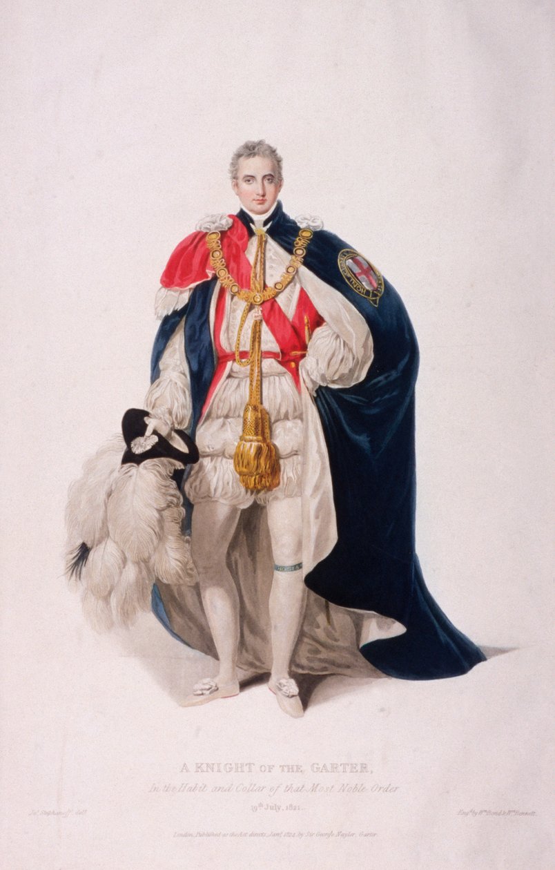 Tören kostümlü Jartiyer Şövalyesi, 1824 by William Bond