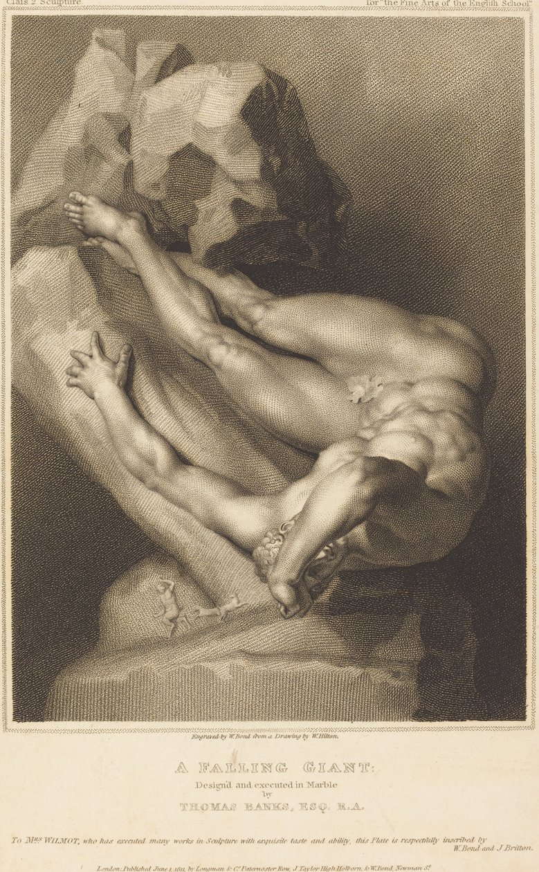 Düşen Dev by William Bond after William Hilton I after Thomas Banks