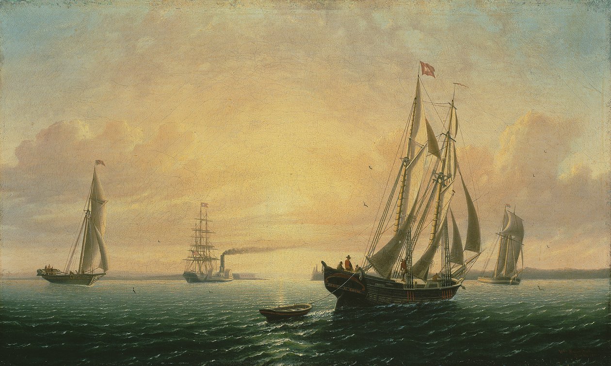 Bath, Maine'deki Schooner Jane by William Bradford
