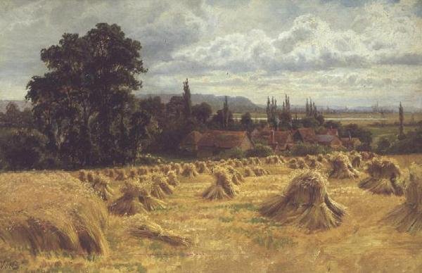 Cookham yakınlarındaki bir Mısır Tarlası (petrol) by William Bradley