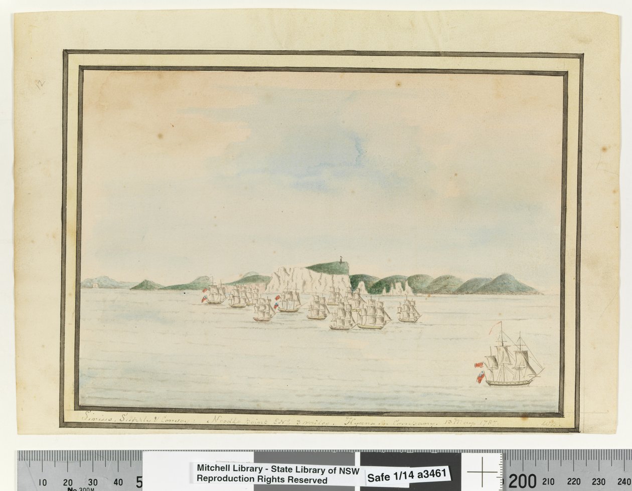 Op. p. 13. `Sirius, İkmal ve Konvoy: İğne Noktası ENE 3 mil. Şirkette Hyaena. 13 Mayıs 1787
