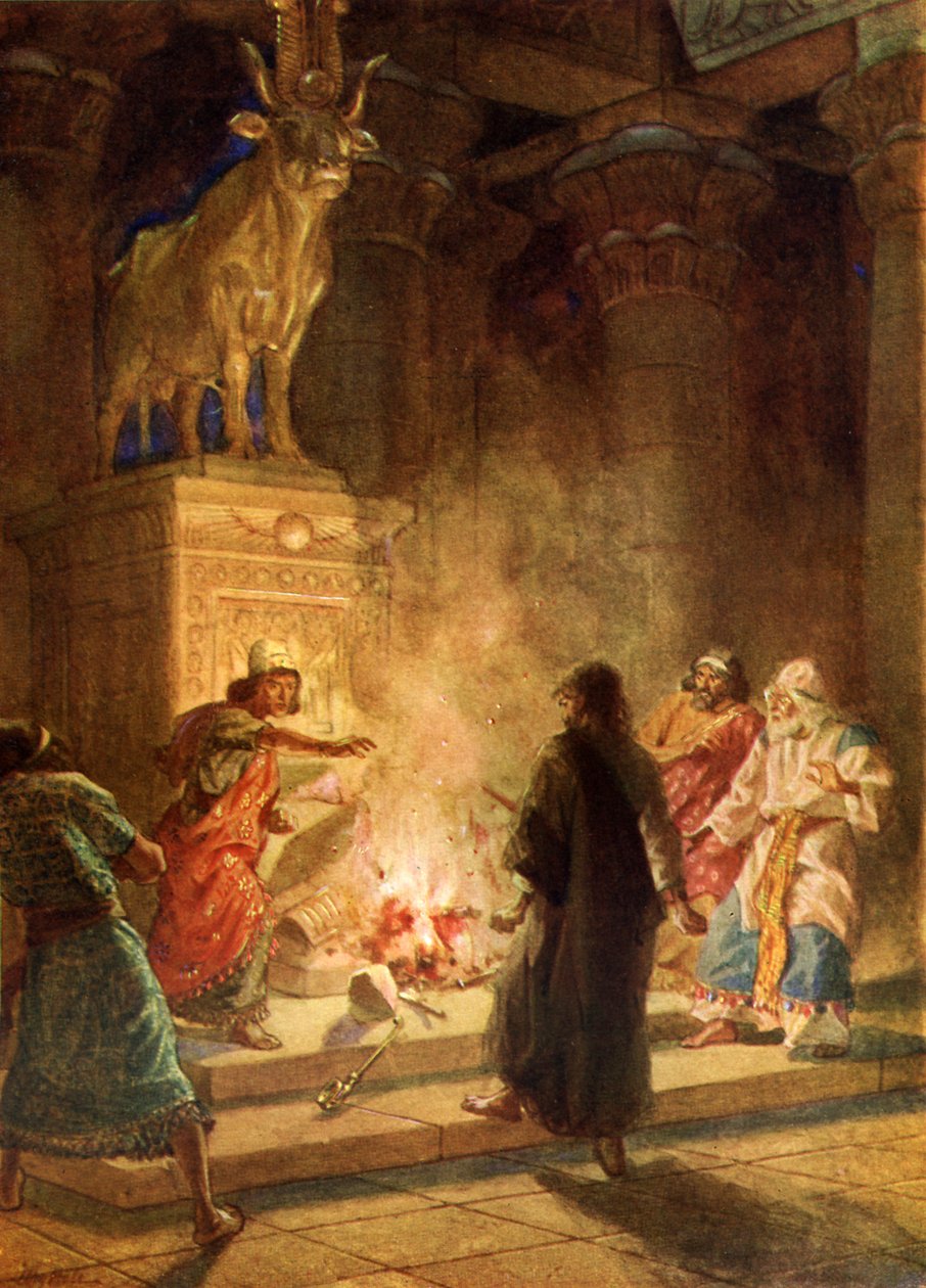 A prophet of God denounces the idolatry of Jeroboam - Bible by William Brassey Hole