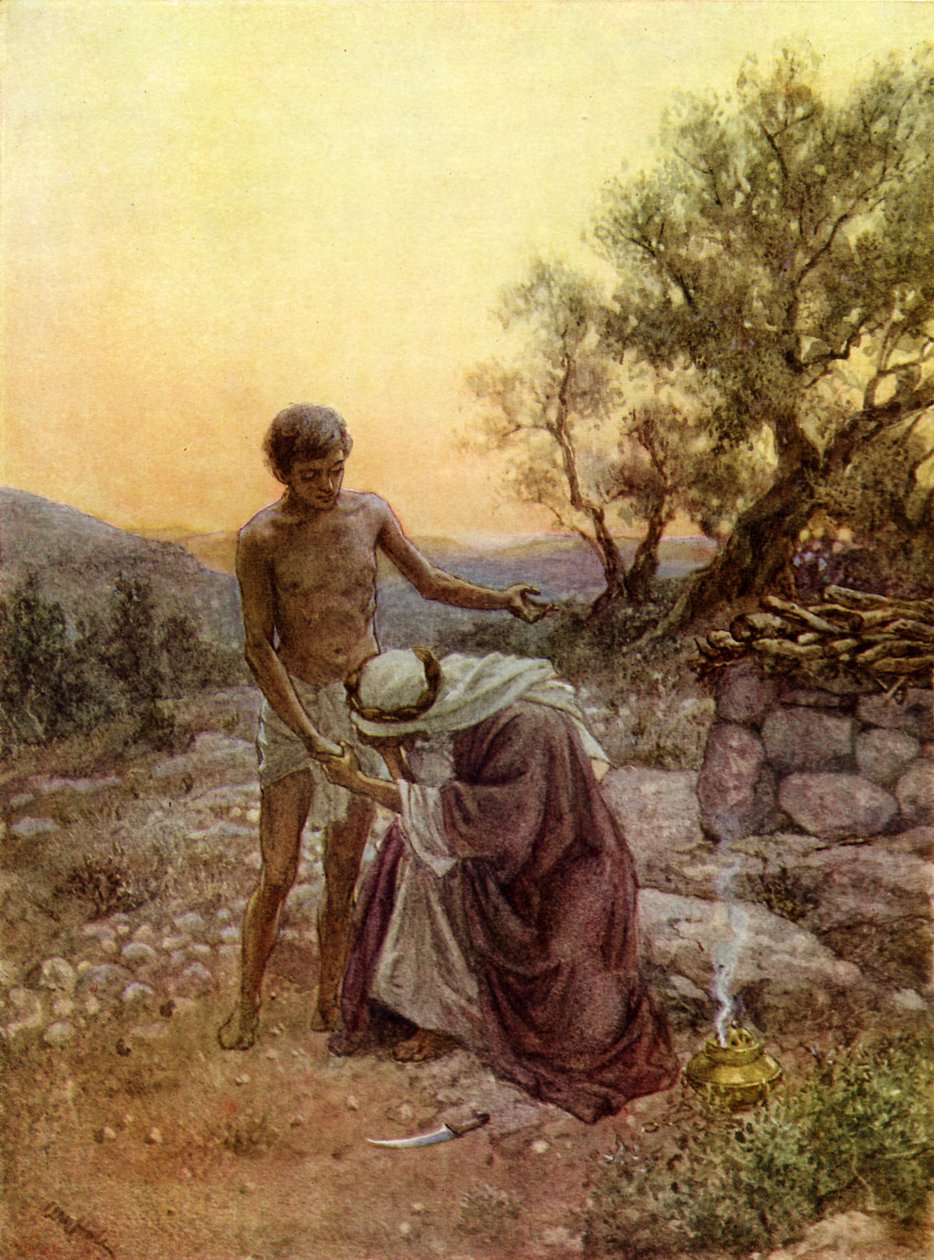 Abraham and Isaac at Mount Moriah - Bible by William Brassey Hole